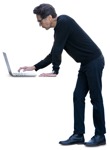 Man with a computer learning people png (14359) - miniature